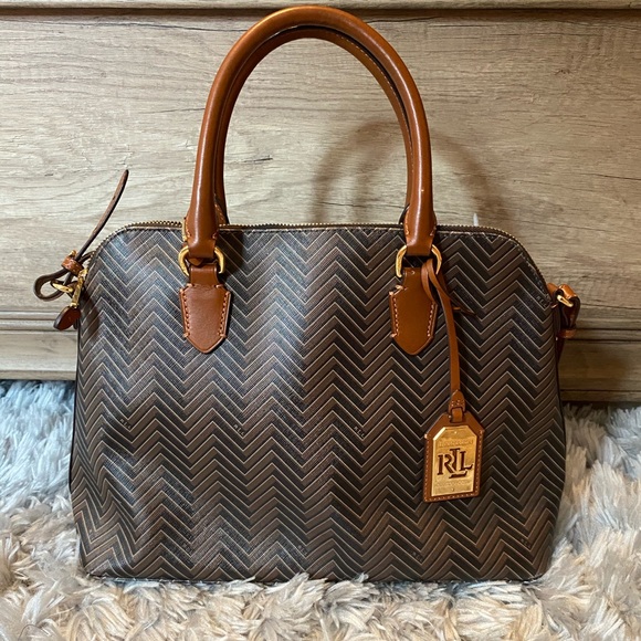 Lauren Ralph Lauren Handbags - Lauren Ralph Lauren Leather Satchel with Strap